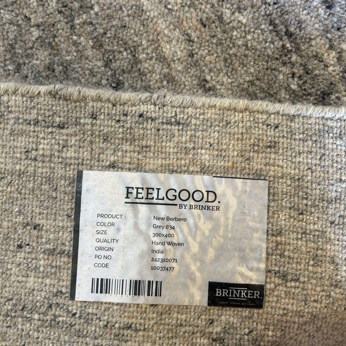 Brinker Carpets Berbero Grey 834 Vloerkleed - 300x400cm