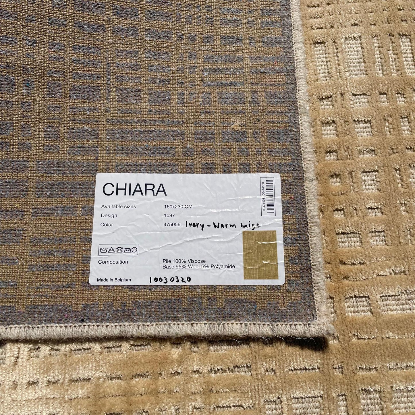 Brinker Carpets Chiara Ivory Warm Beige Vloerkleed - 160x230cm