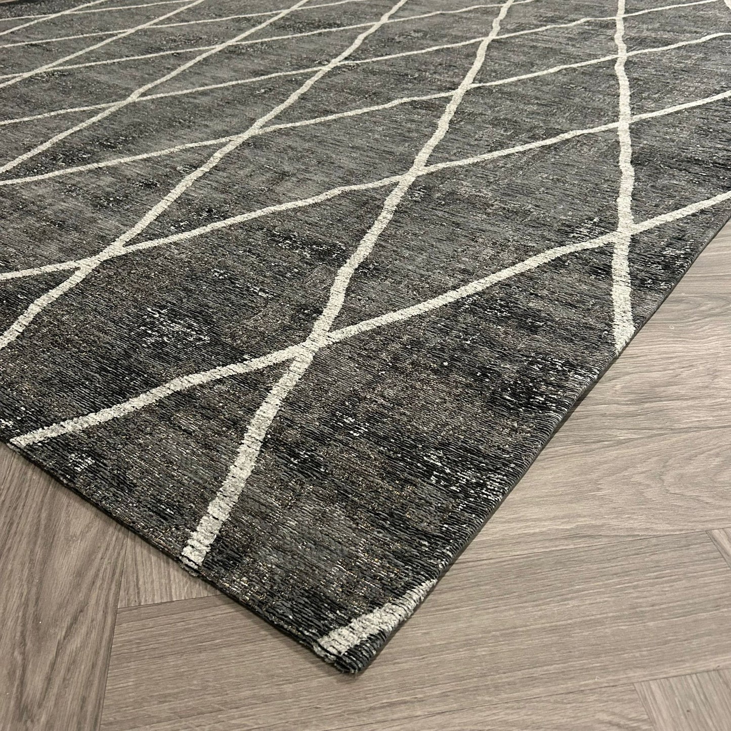 Brinker Carpets Cross Anthracite Vloerkleed - 240x340cm