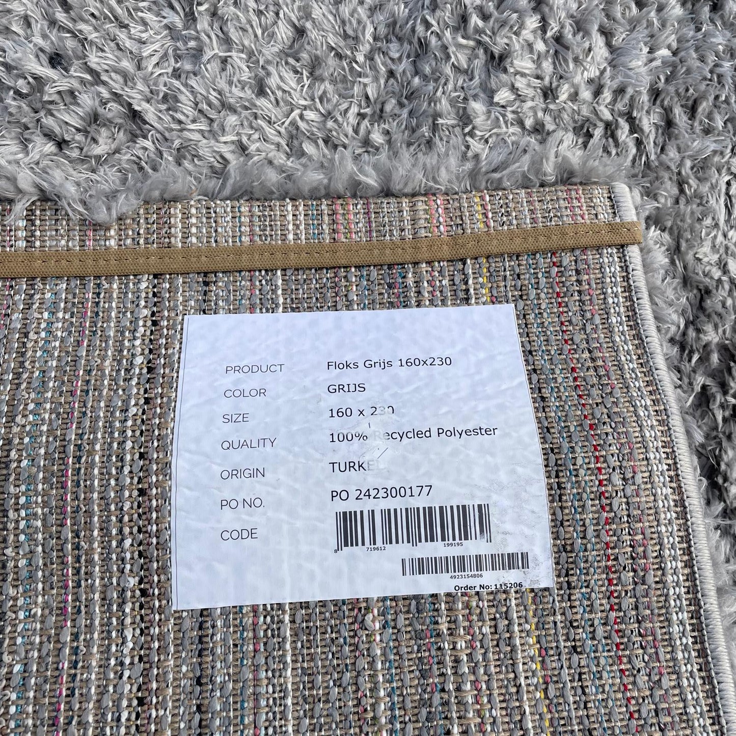 Brinker Carpets Floks Grijs Vloerkleed - 160x230cm