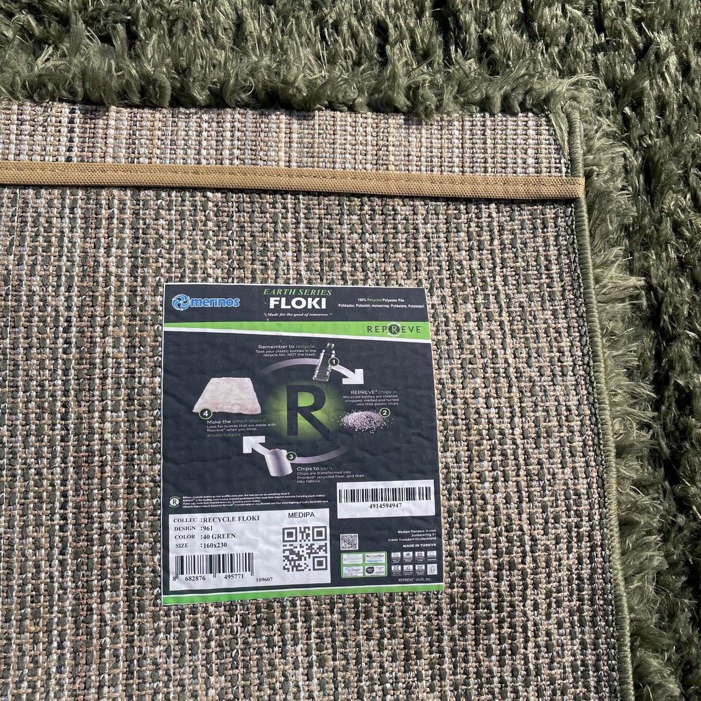 Brinker Carpets Floks Groen Vloerkleed - 160x230cm