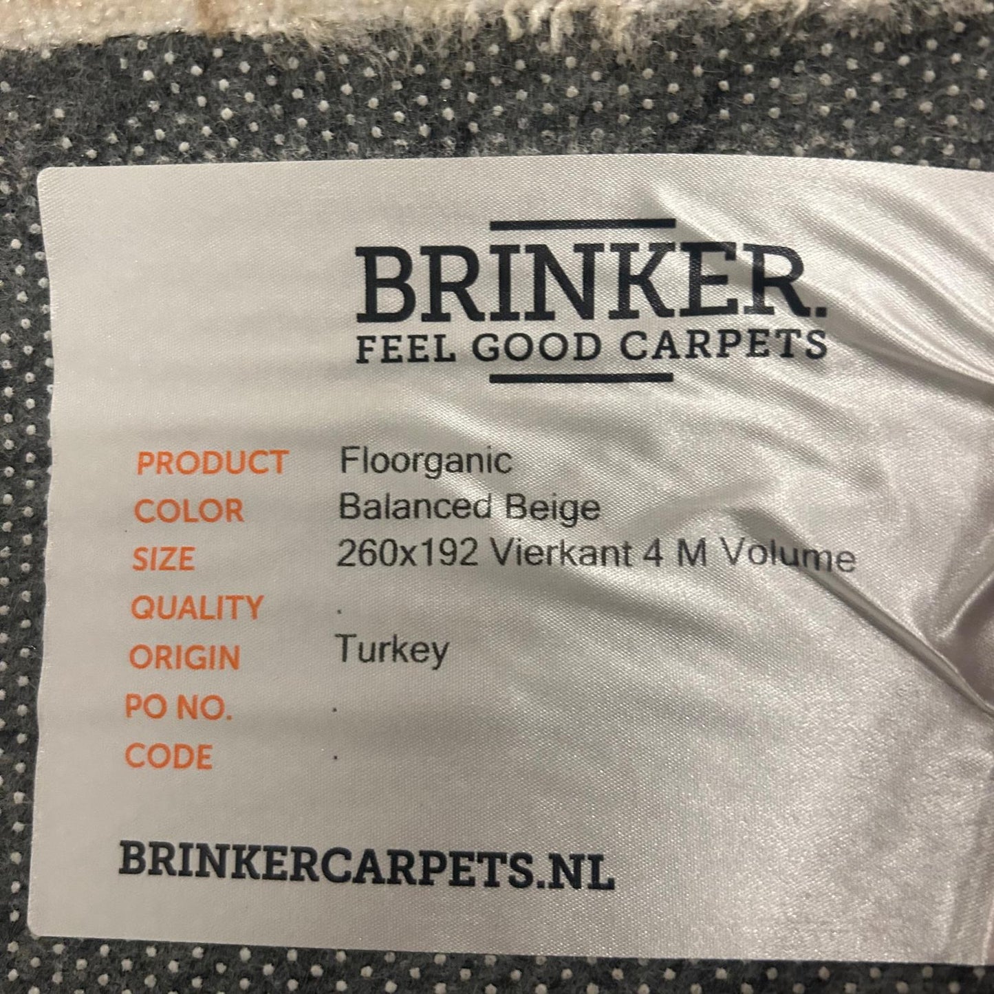 Brinker Carpets Floorganic Beige Vloerkleed - 190x260cm