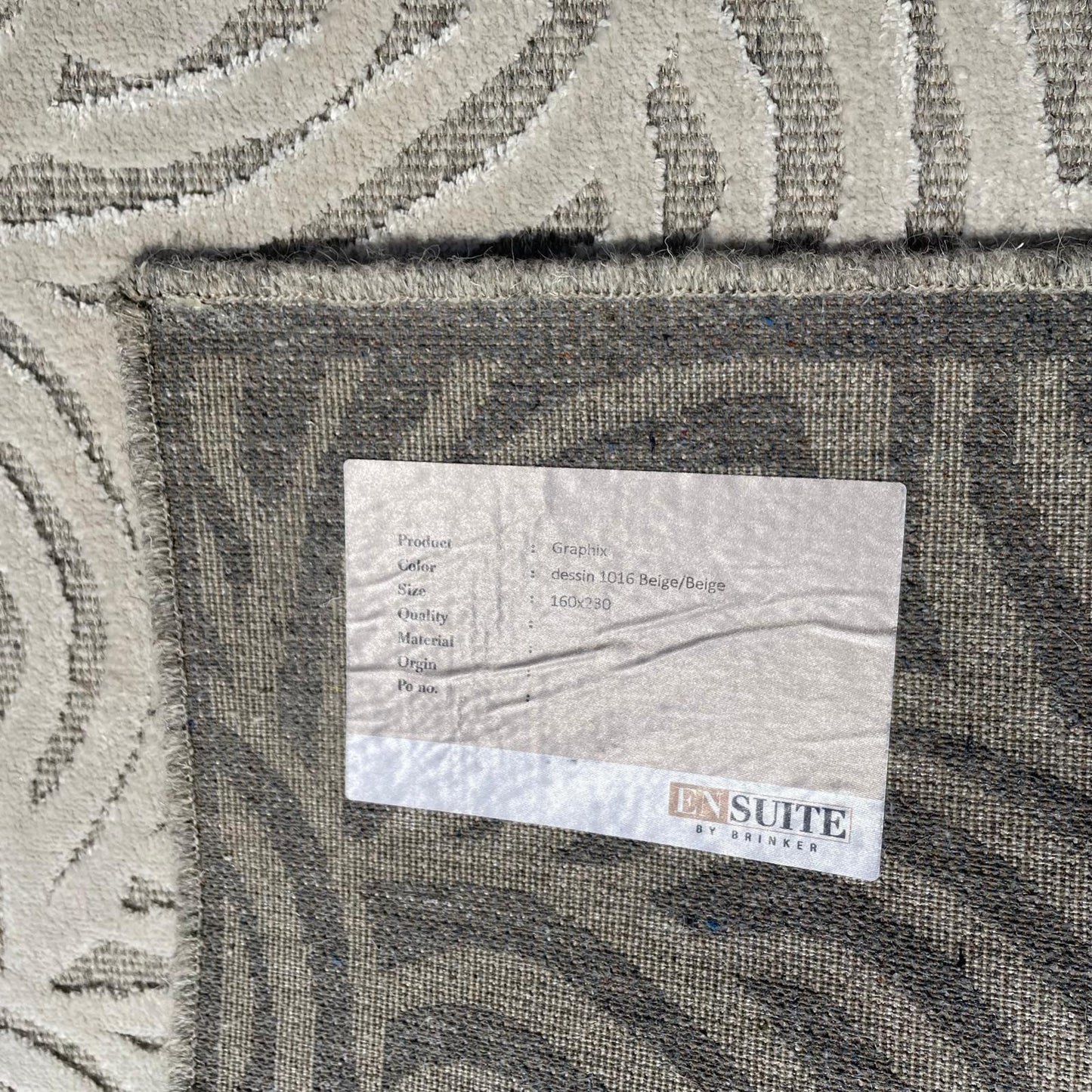 Brinker Carpets Graphix Dessin 1016 Beige Vloerkleed - 160x230cm