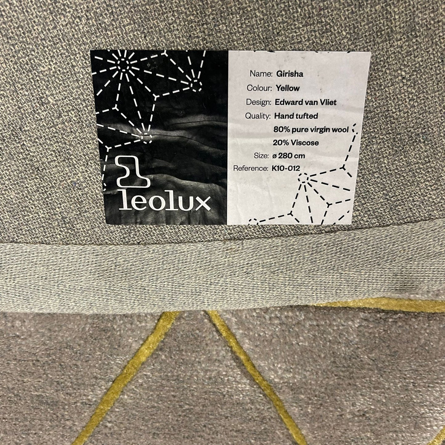 Leolux Girisha Yellow Vloerkleed - 280x280cm