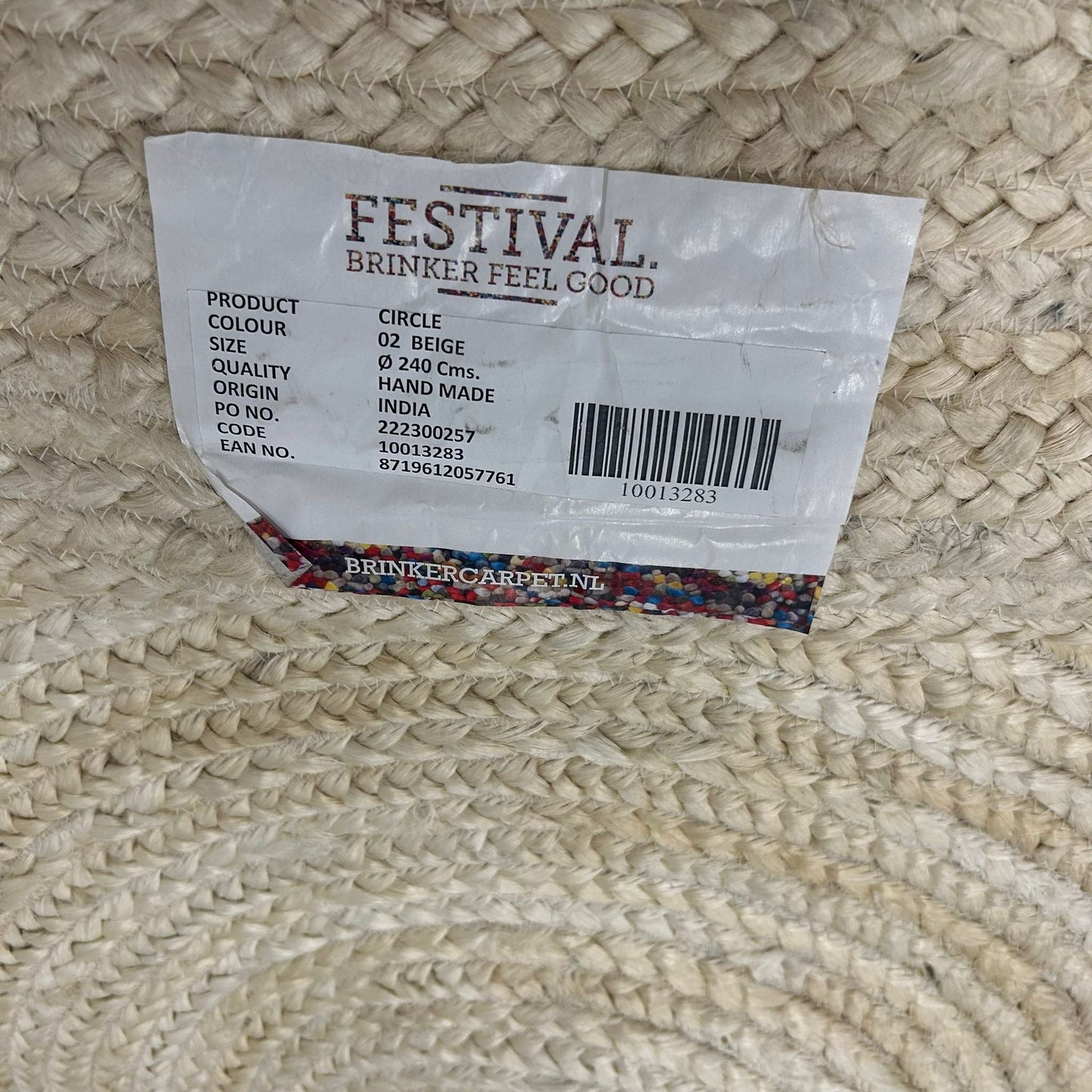 Brinker Carpets Circle 2 Beige Vloerkleed - 240x240cm