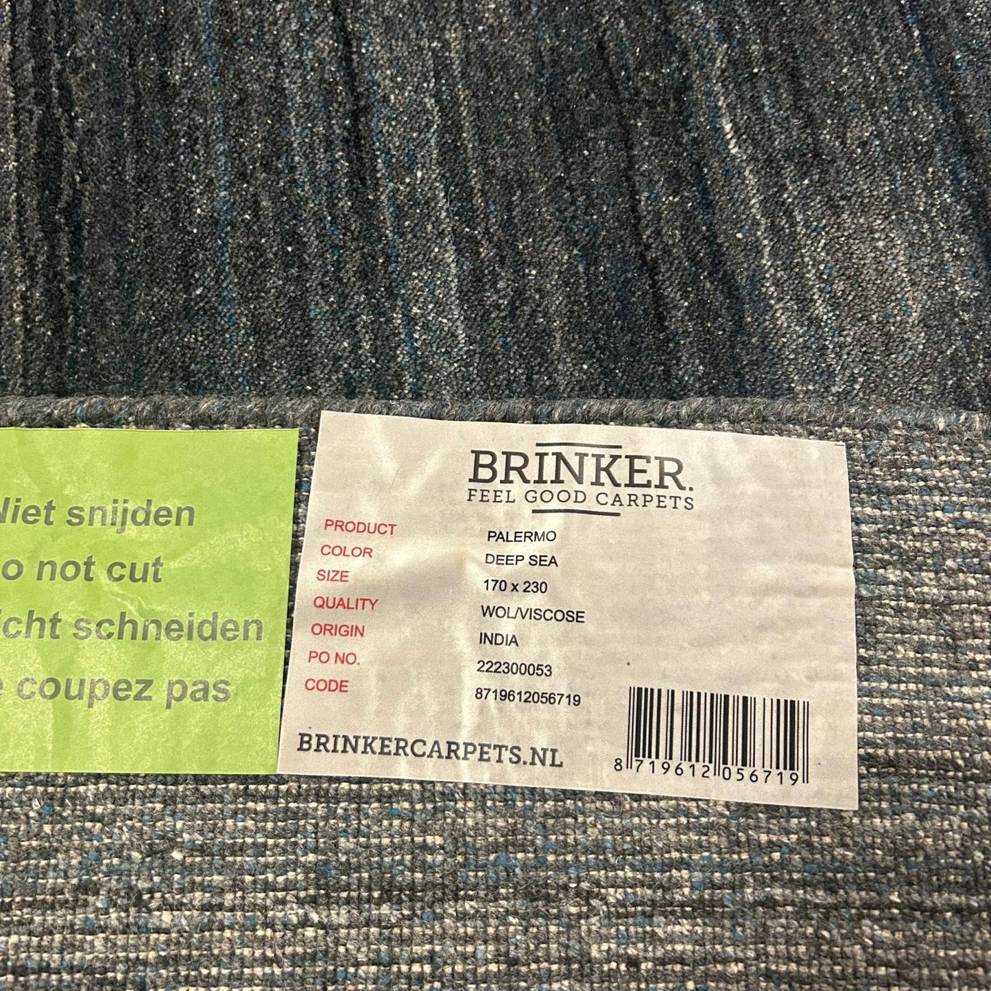 Brinker Carpets Palermo Deep Sea Blue Vloerkleed - 170x230cm