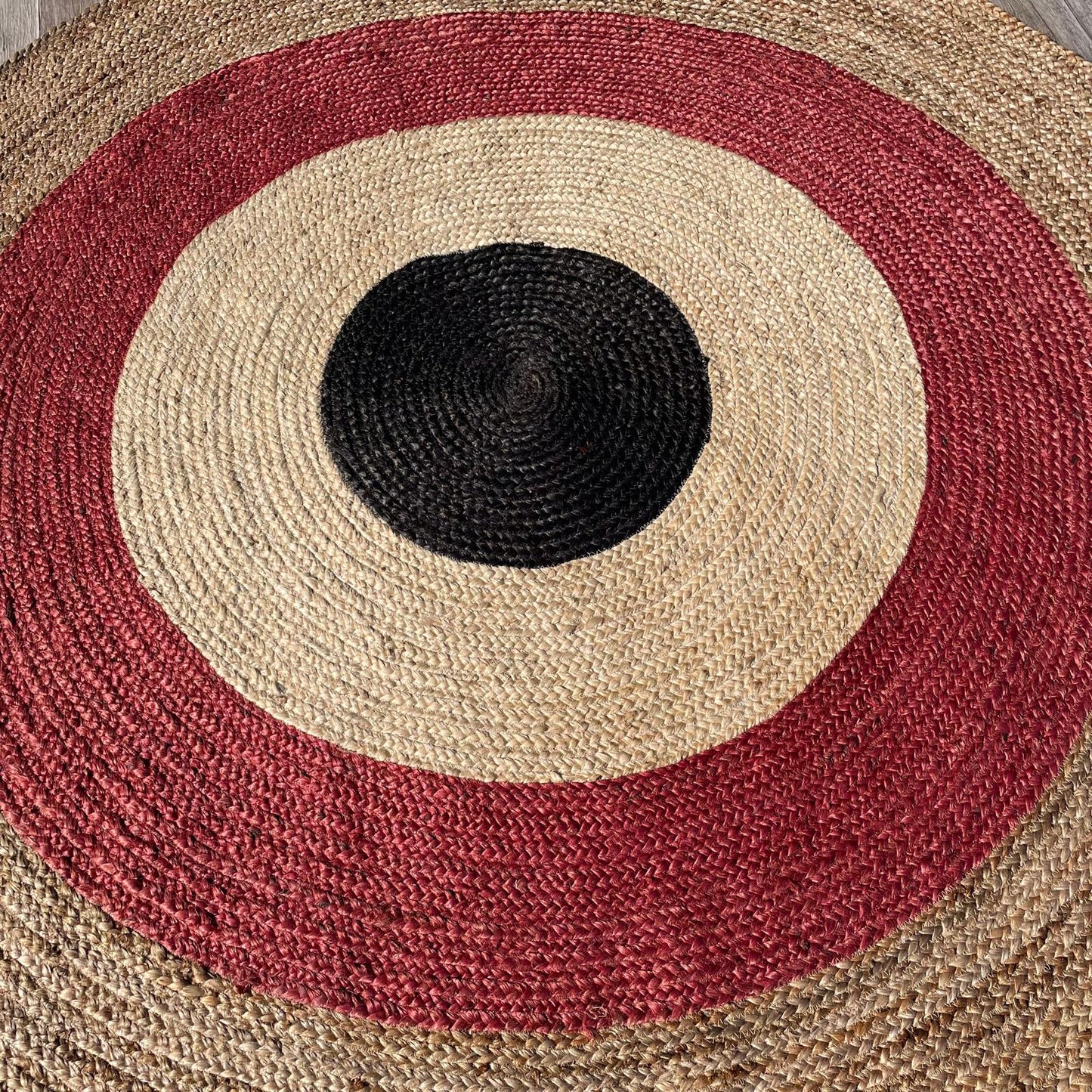 Brinker Carpets Jute Dart Rust Natural Rond Vloerkleed - 200x200cm