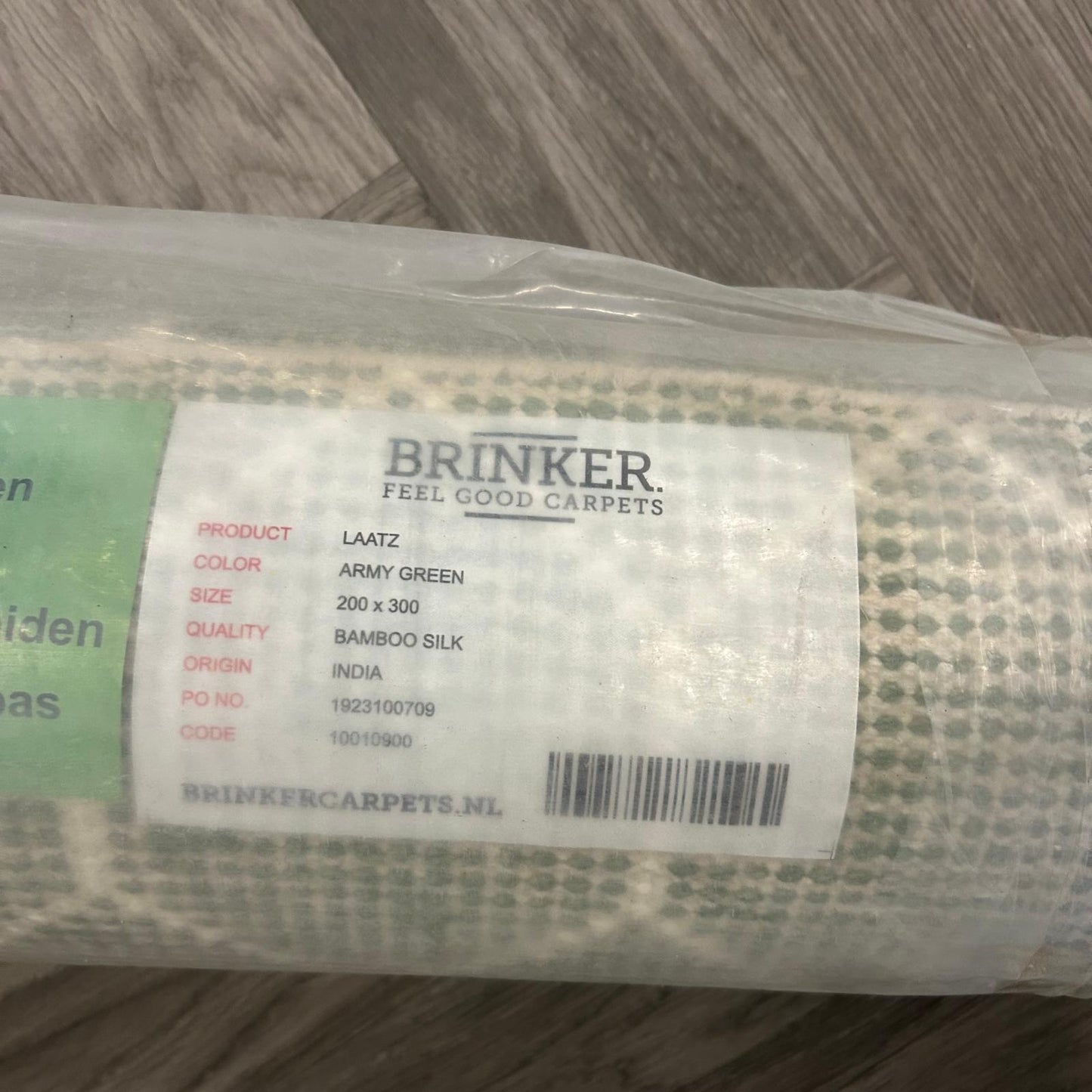 Brinker Carpets Laatz Green Vloerkleed - 240x340cm