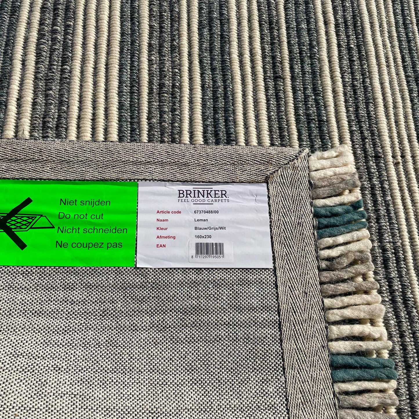 Brinker Carpets Leman Blauw/Grijs/Wit Vloerkleed - 160x230cm