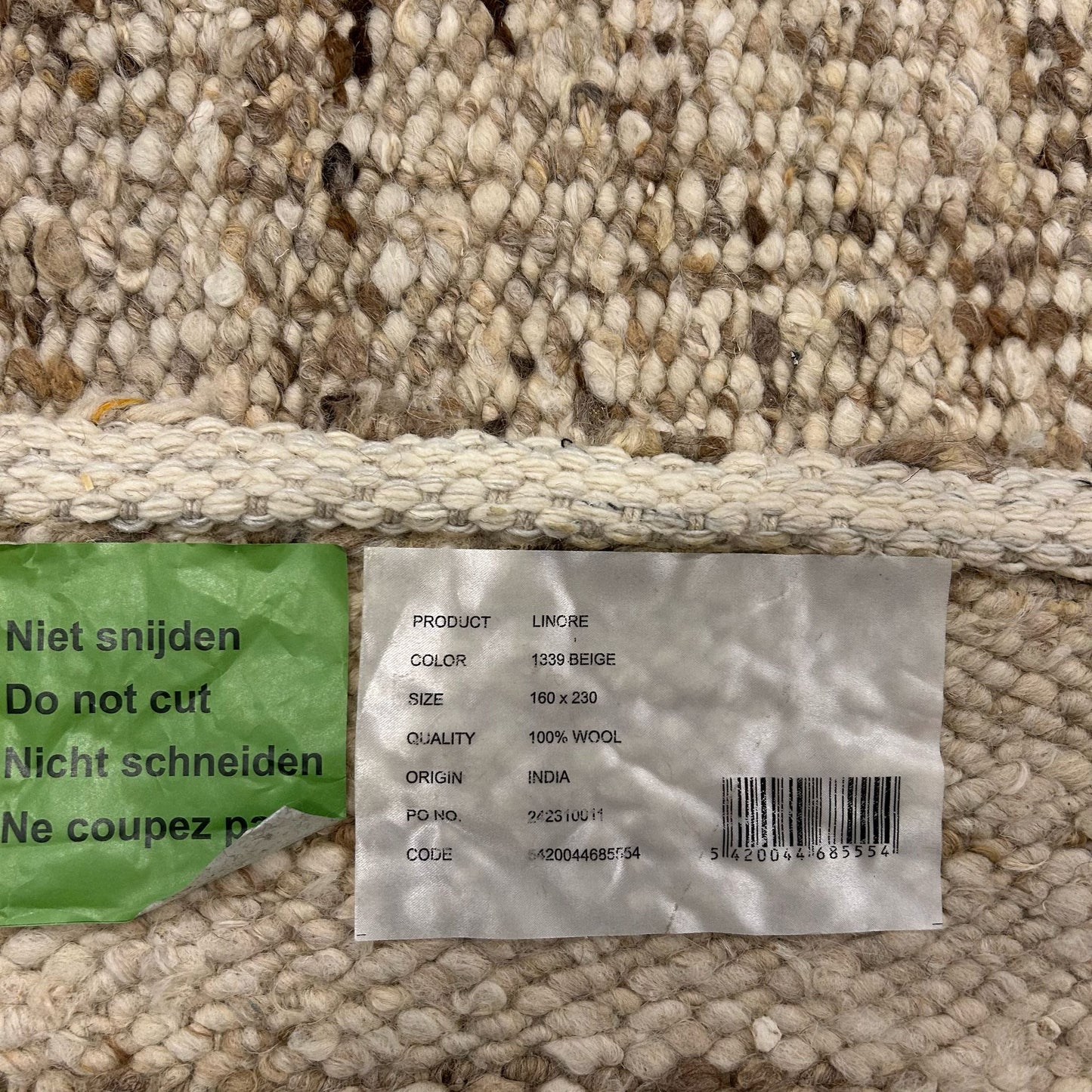 Brinker Carpets Linore Beige Vloerkleed - 160x230cm
