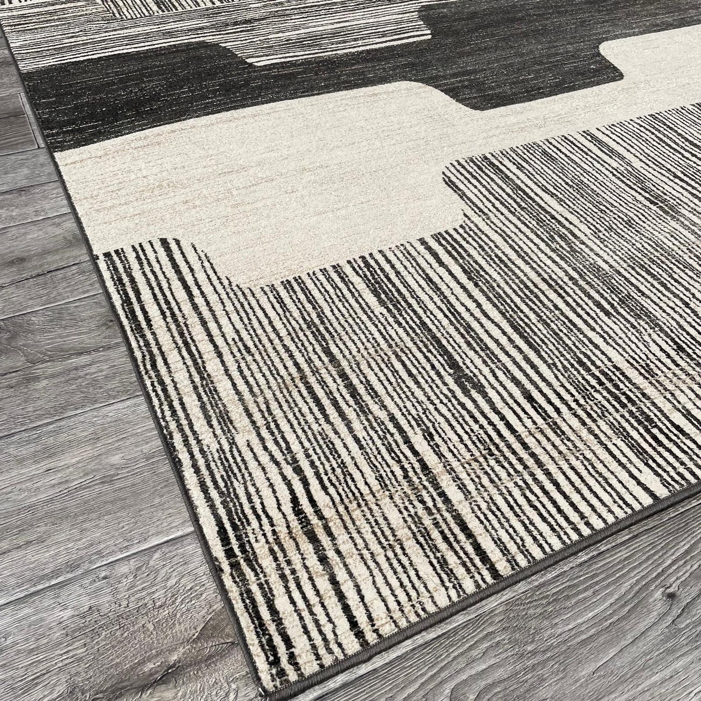 Brinker Carpets Lustrous 922 Black White Vloerkleed - 160x230cm