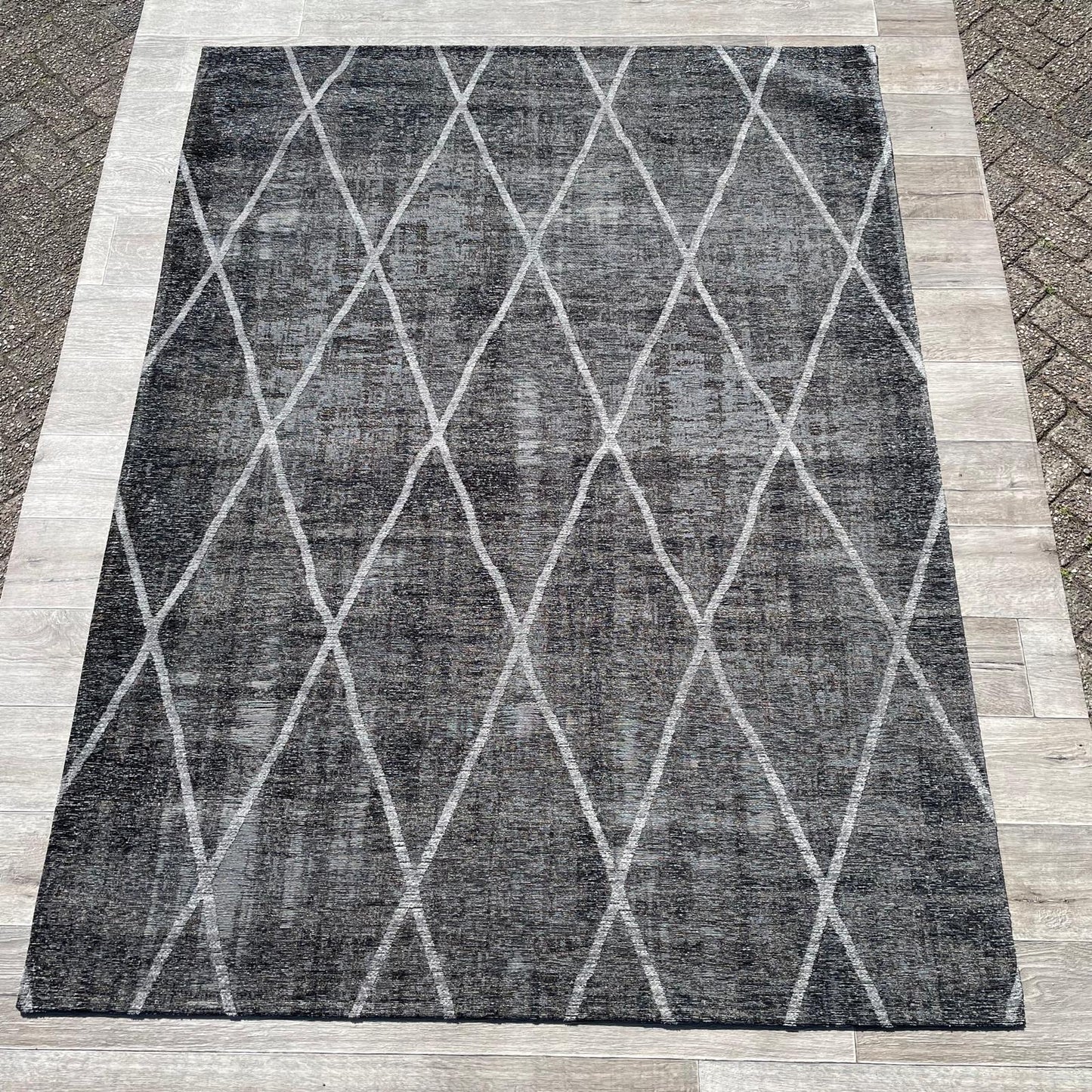 Brinker Carpets Retro Collection Cross Anthracite Vloerkleed - 170x230cm