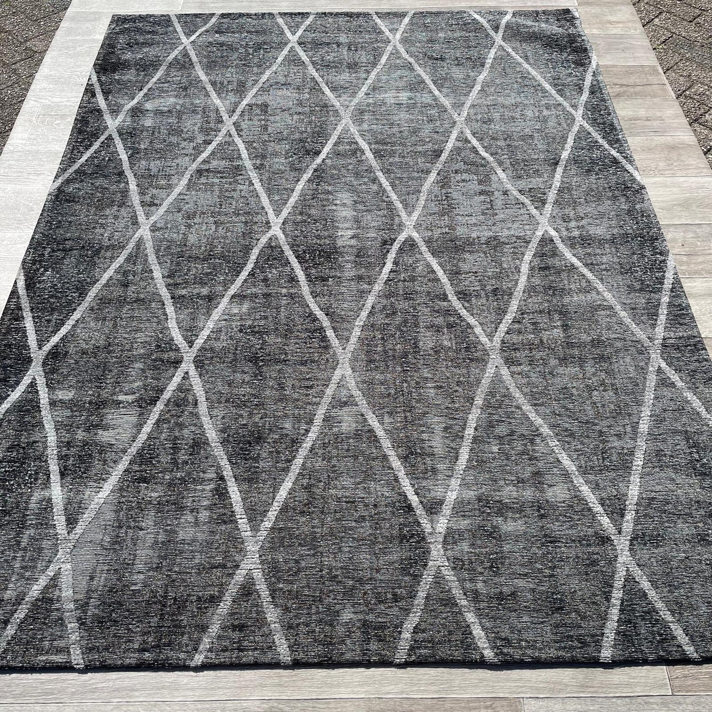 Brinker Carpets Retro Collection Cross Anthracite Vloerkleed - 170x230cm
