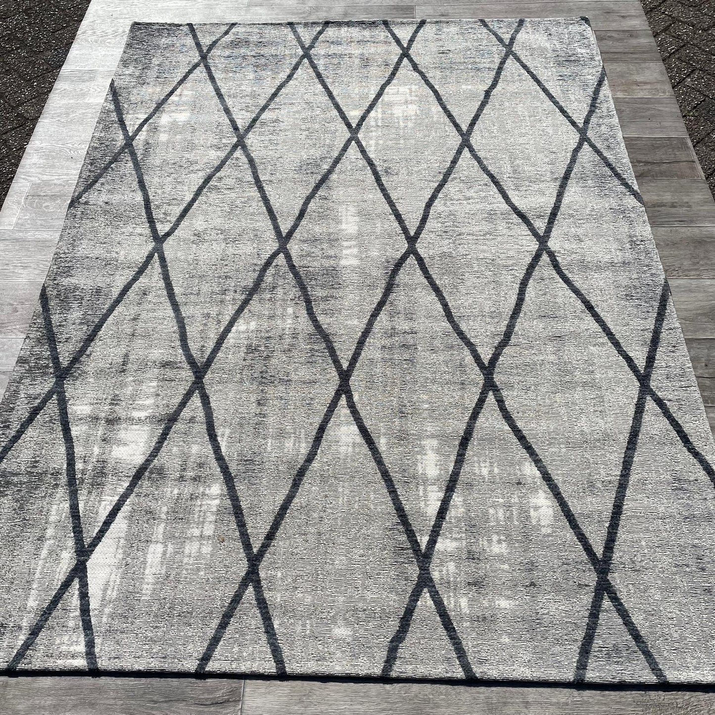 Brinker Carpets Retro Collection Cross Silver Grey Vloerkleed - 170x230cm