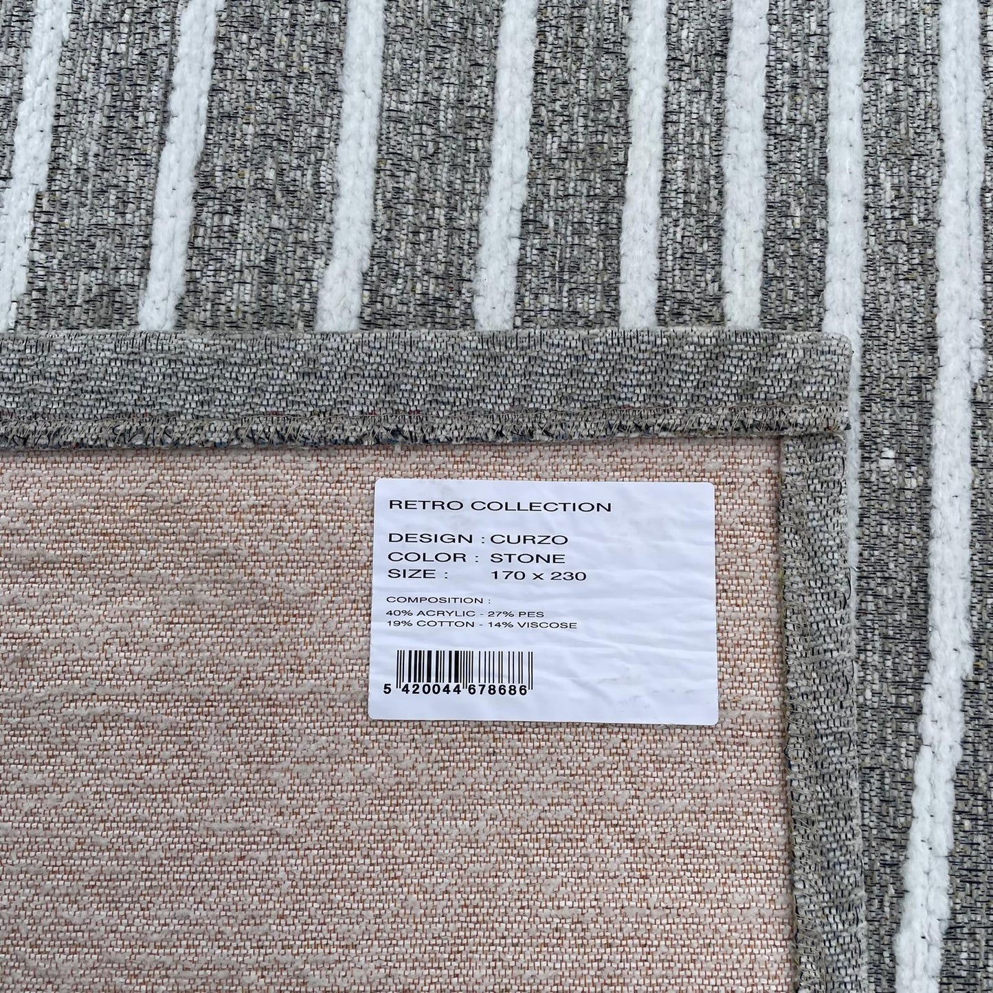 Brinker Carpets Retro Collection Curzo Stone Vloerkleed - 170x230cm