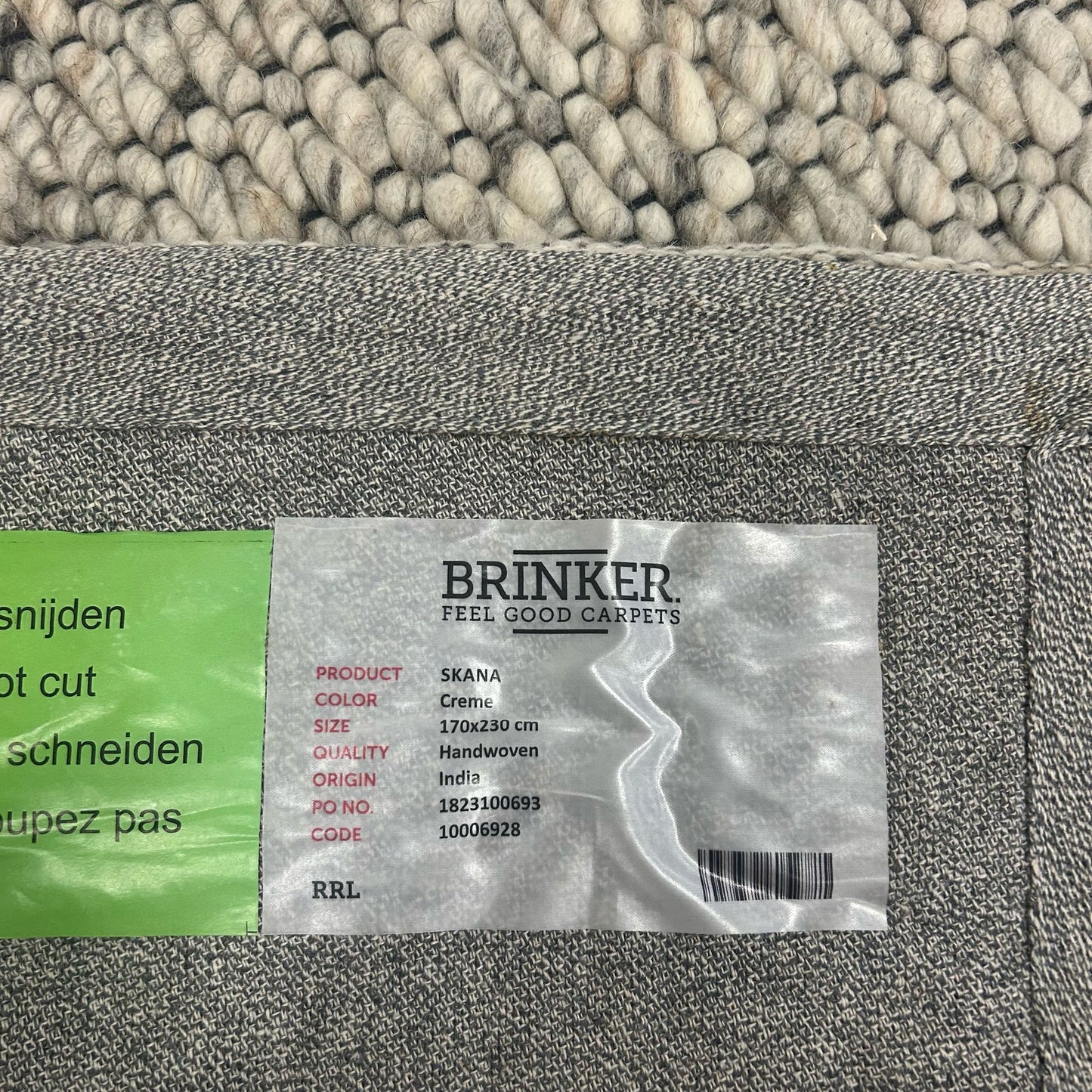 Brinker Carpets Skana Creme Vloerkleed - 170x230cm