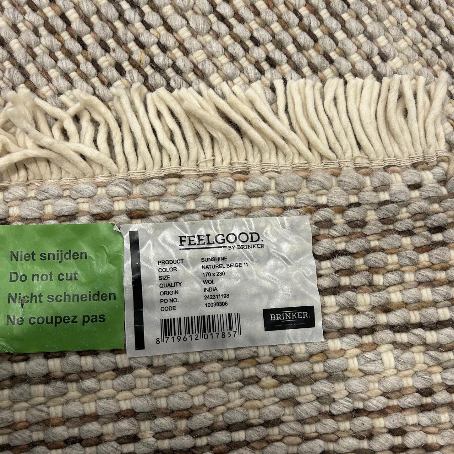 Brinker Carpets Sunshine Naturel Beige Vloerkleed - 170x230cm