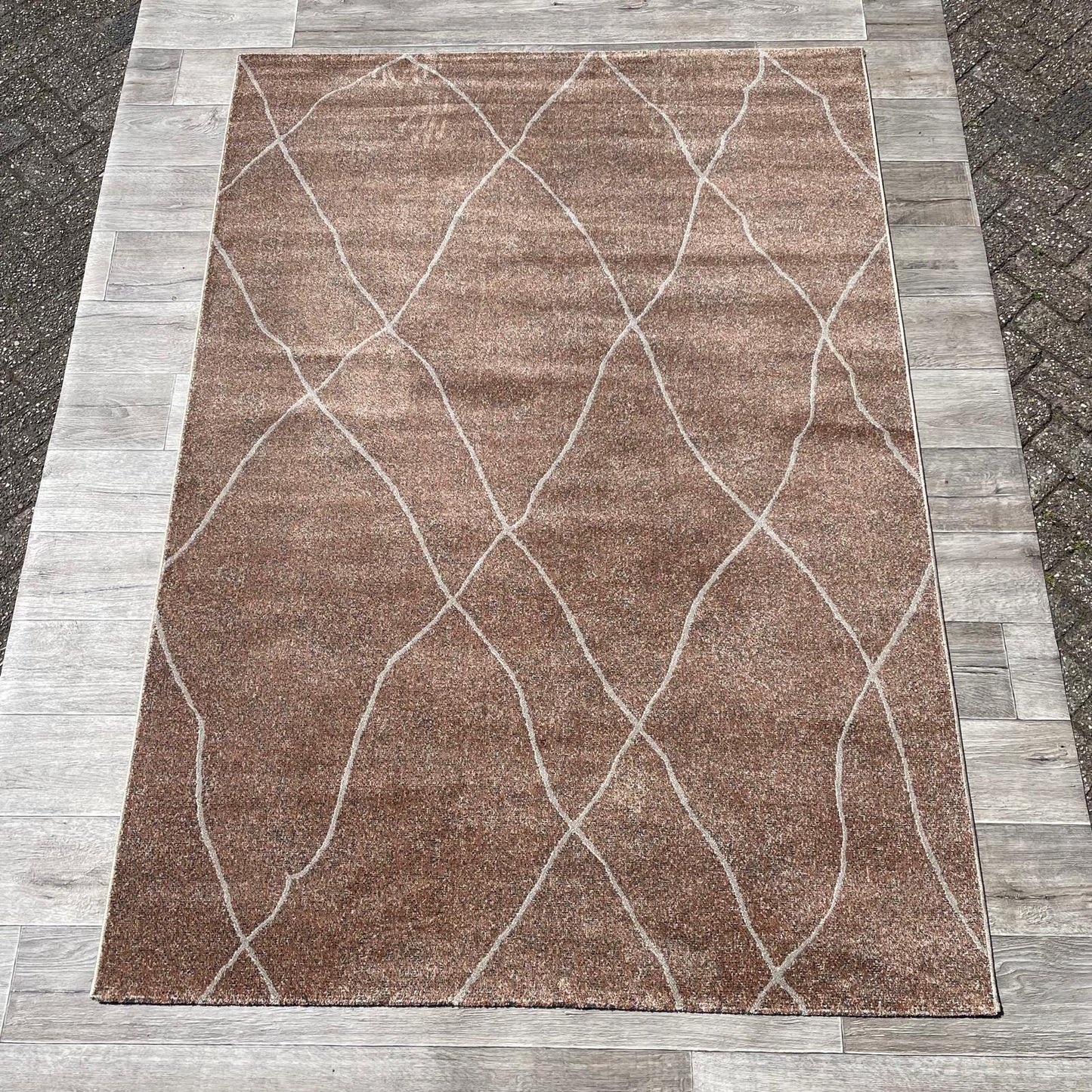 Brinker Carpets Touch 118 Brown Stone Ivory Vloerkleed - 160x230cm