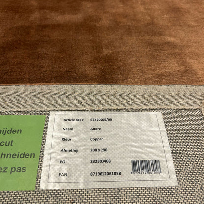 Brinker Carpets Adore Copper Vloerkleed - 200x290cm