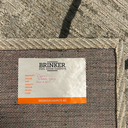 Brinker Carpets Cross Silver Grey Vloerkleed - 200x300cm