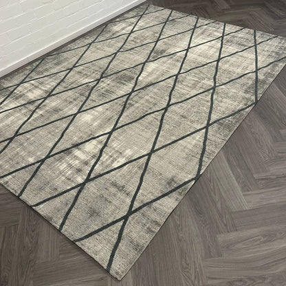Brinker Carpets Cross Silver Grey Vloerkleed - 200x300cm