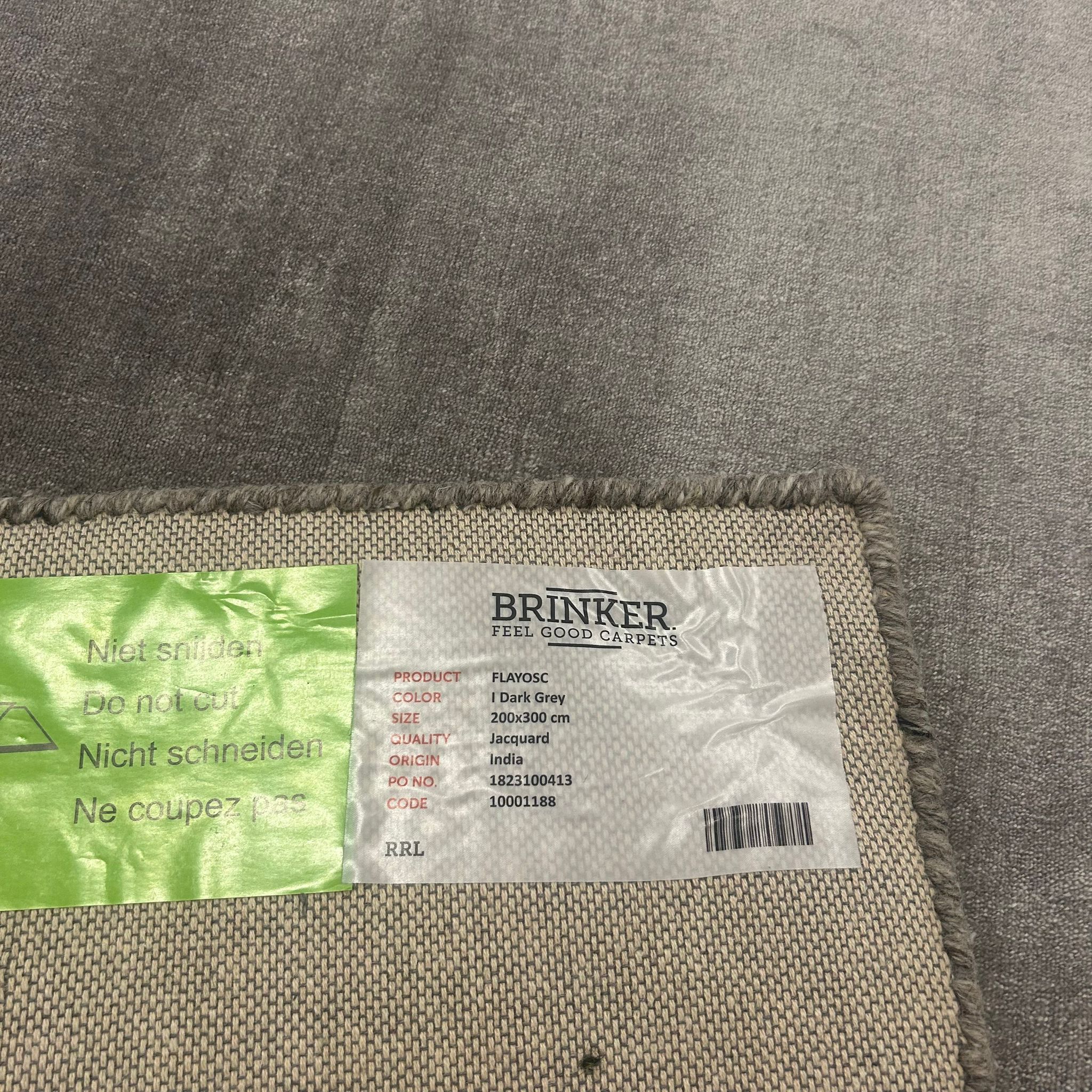 Brinker Carpets Flayosc Dark Grey Vloerkleed - 200x300cm