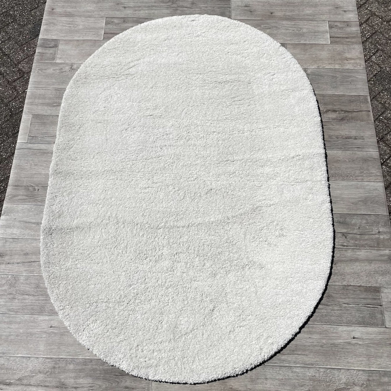 Brinker Carpets Floks Wit Creme Ovaal Vloerkleed - 160x230cm