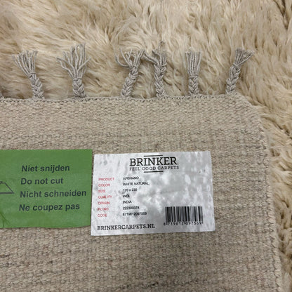 Brinker Carpets Afghano White Naturel Vloerkleed - 170x230cm