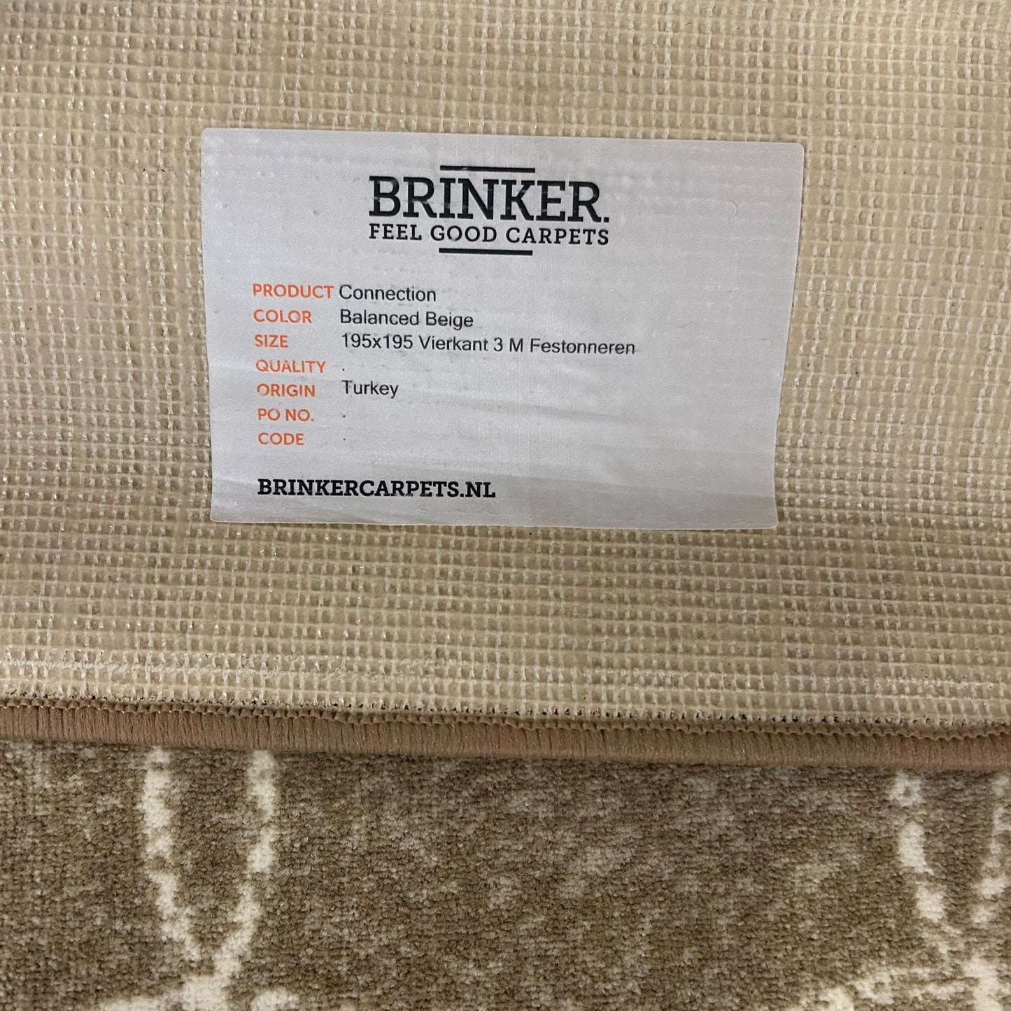 Brinker Carpets Connection Balanced Beige Vloerkleed - 195x195cm