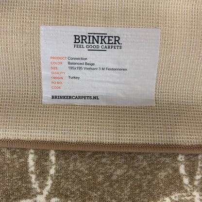 Brinker Carpets Connection Balanced Beige Vloerkleed - 195x195cm
