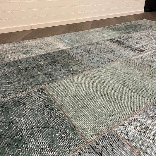 Brinker Carpets Estate Patchwork Green Blue Vloerkleed - 190x290cm
