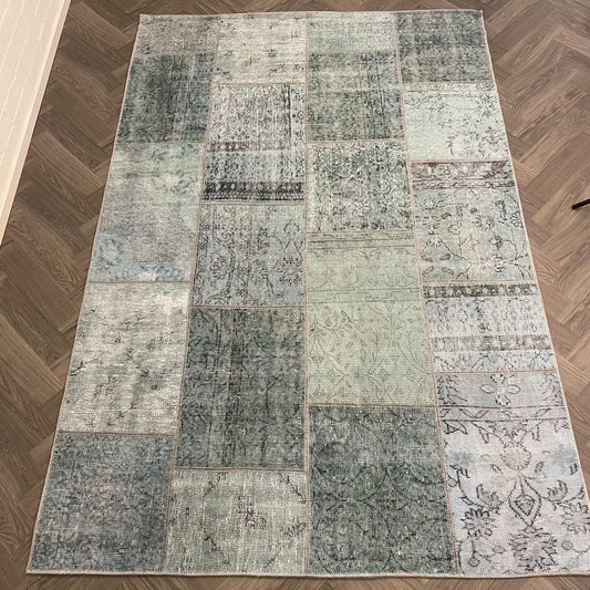 Brinker Carpets Estate Patchwork Green Blue Vloerkleed - 190x290cm