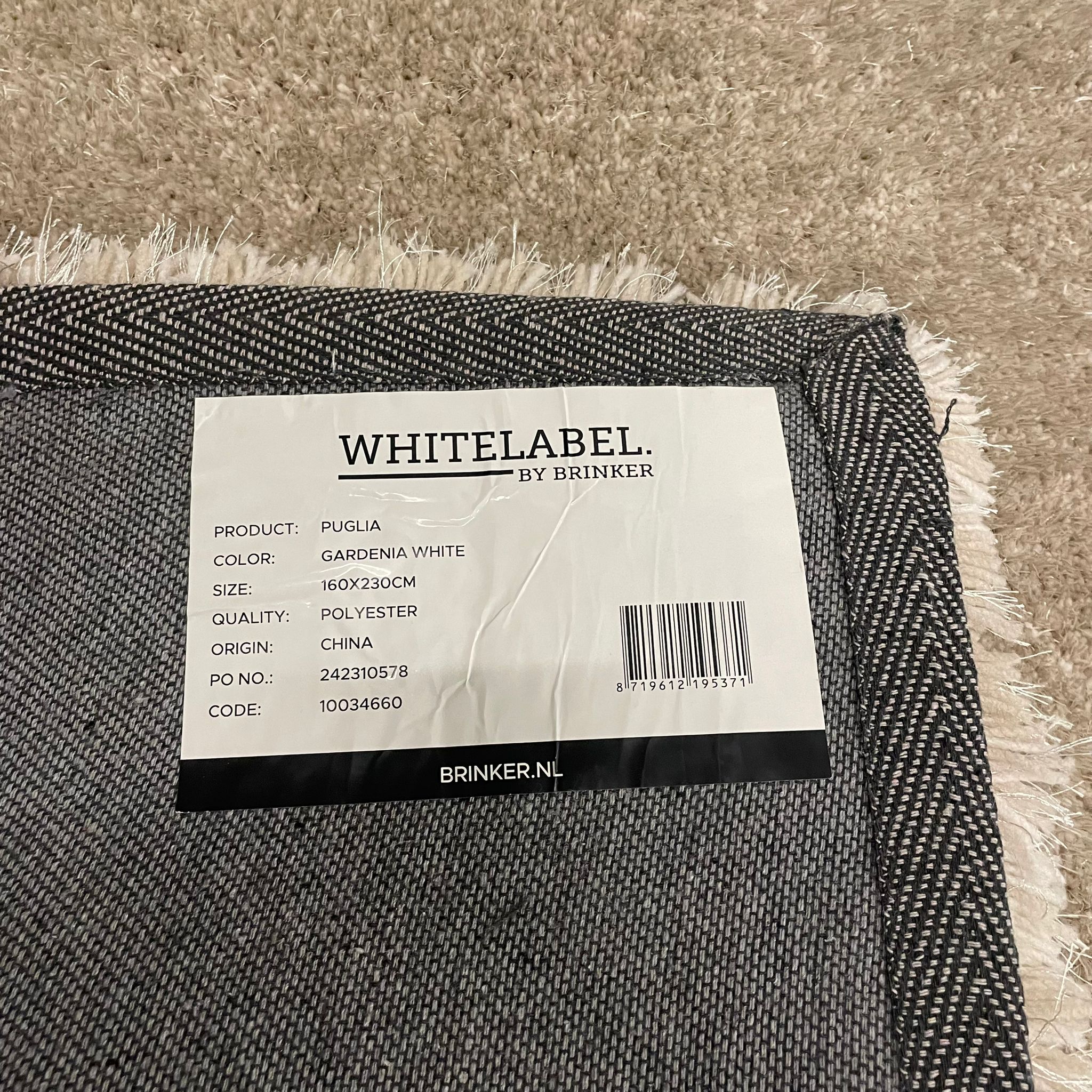 Brinker Carpets Puglia Gardenia White Vloerkleed - 160x230cm