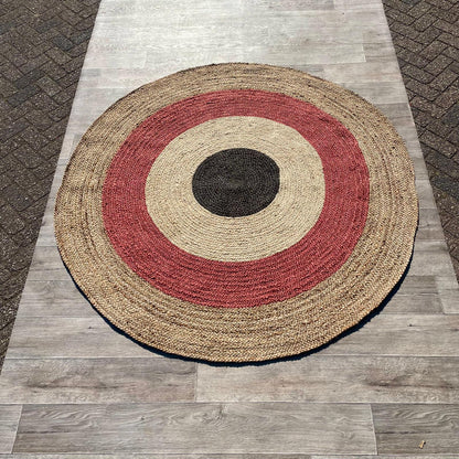 Brinker Carpets Jute Dart Rust Natural Rond Vloerkleed - 200x200cm