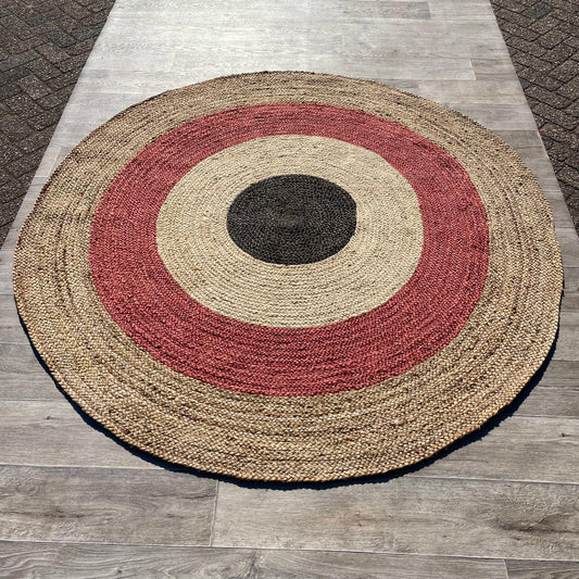 Brinker Carpets Jute Dart Rust Natural Rond Vloerkleed - 200x200cm