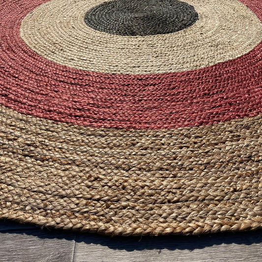 Brinker Carpets Jute Dart Rust Natural Rond Vloerkleed - 200x200cm