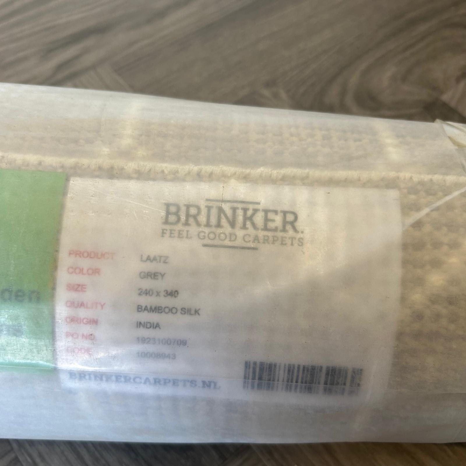 Brinker Carpets Laatz Grey Vloerkleed - 240x340cm