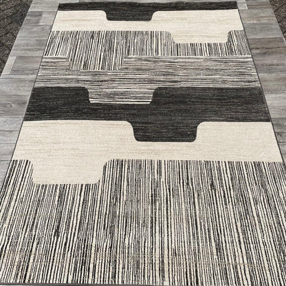 Brinker Carpets Lustrous 922 Black White Vloerkleed - 160x230cm