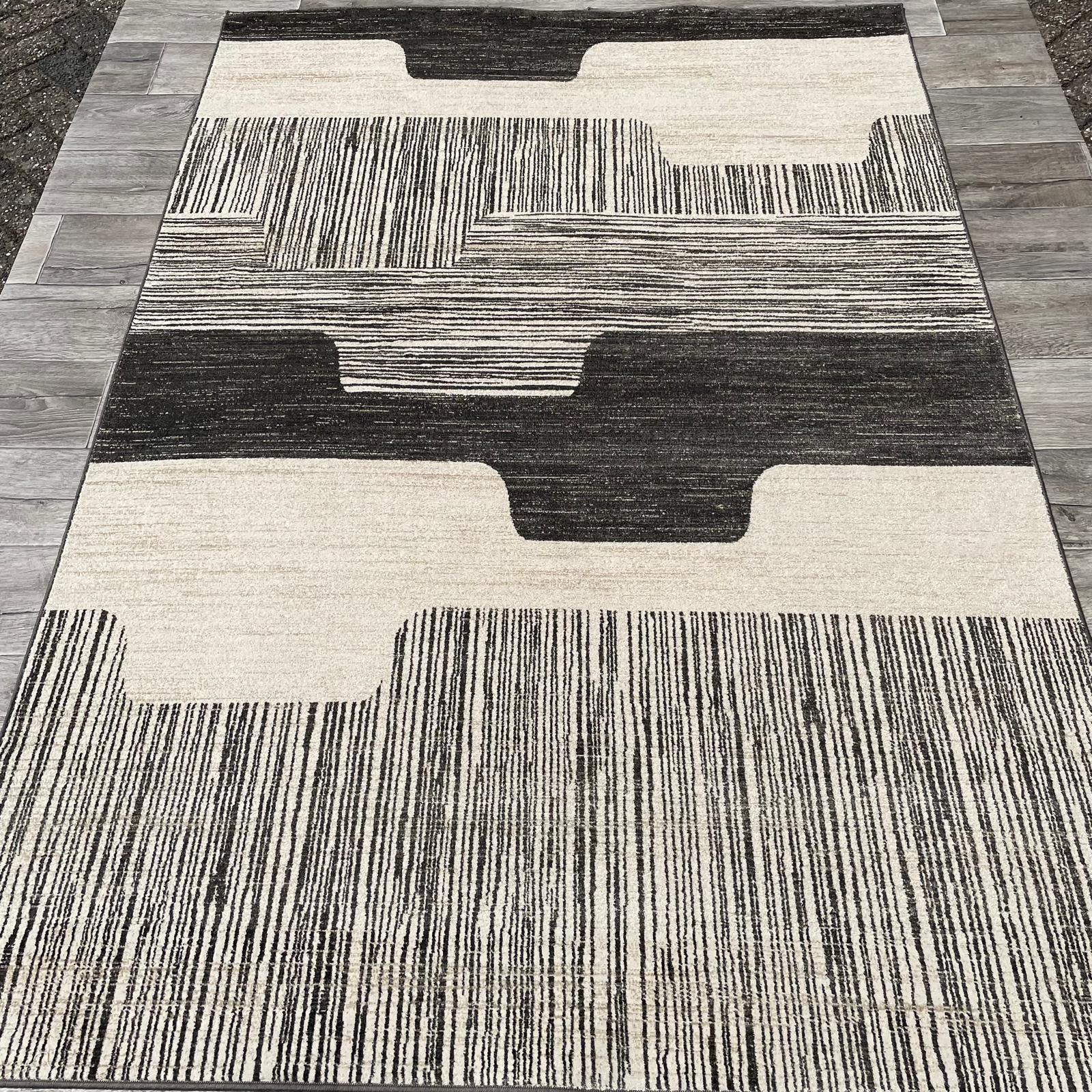 Brinker Carpets Lustrous 922 Black White Vloerkleed - 160x230cm