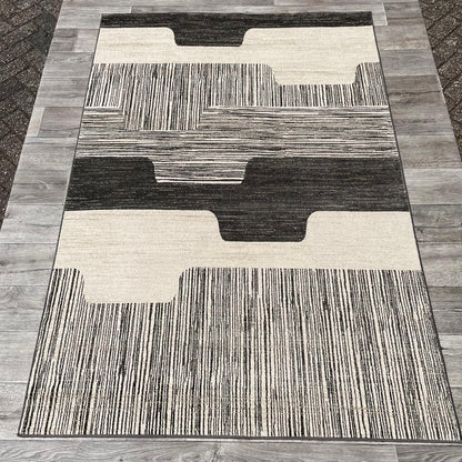 Brinker Carpets Lustrous 922 Black White Vloerkleed - 160x230cm