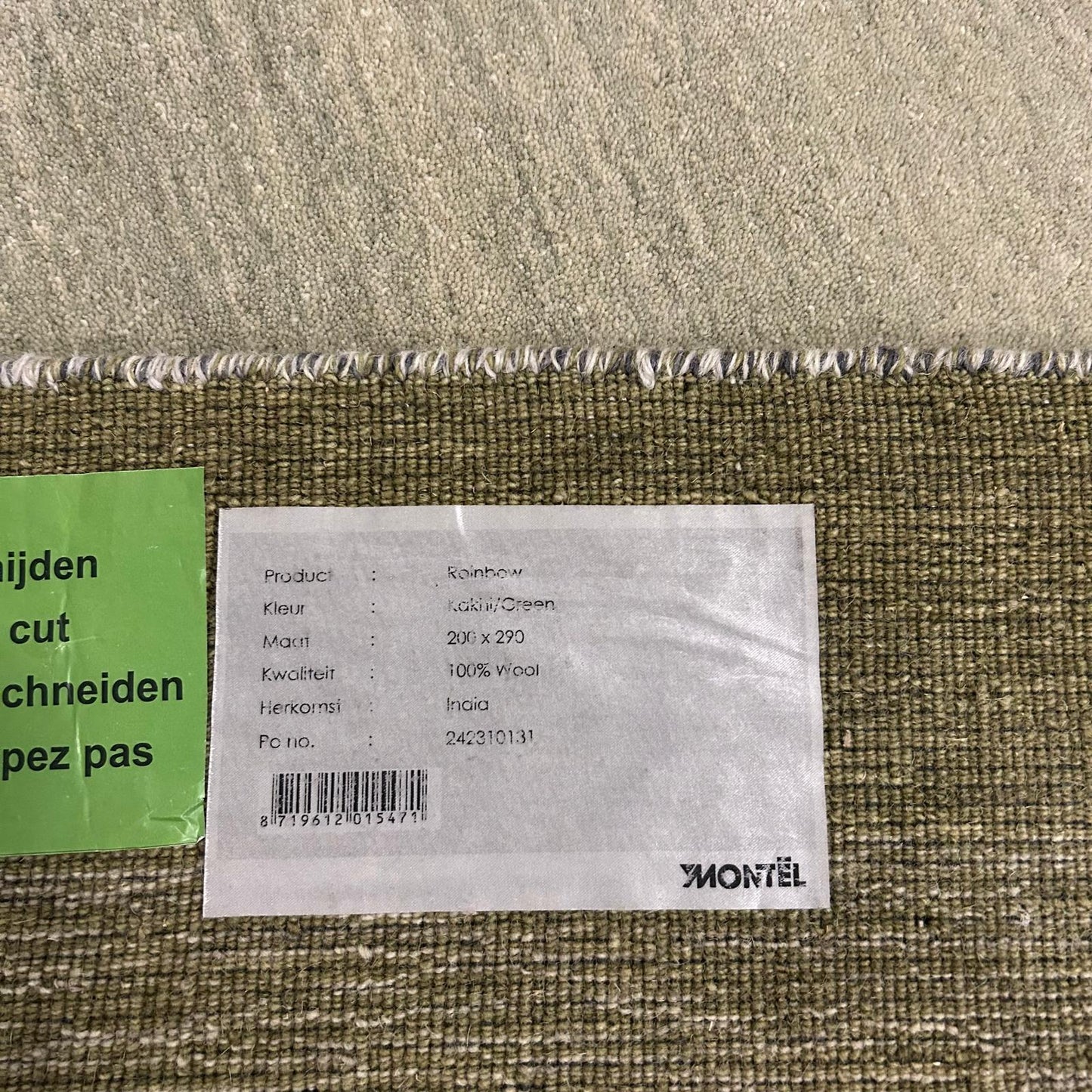 Montèl Rainbow Green Vloerkleed - 200x290cm