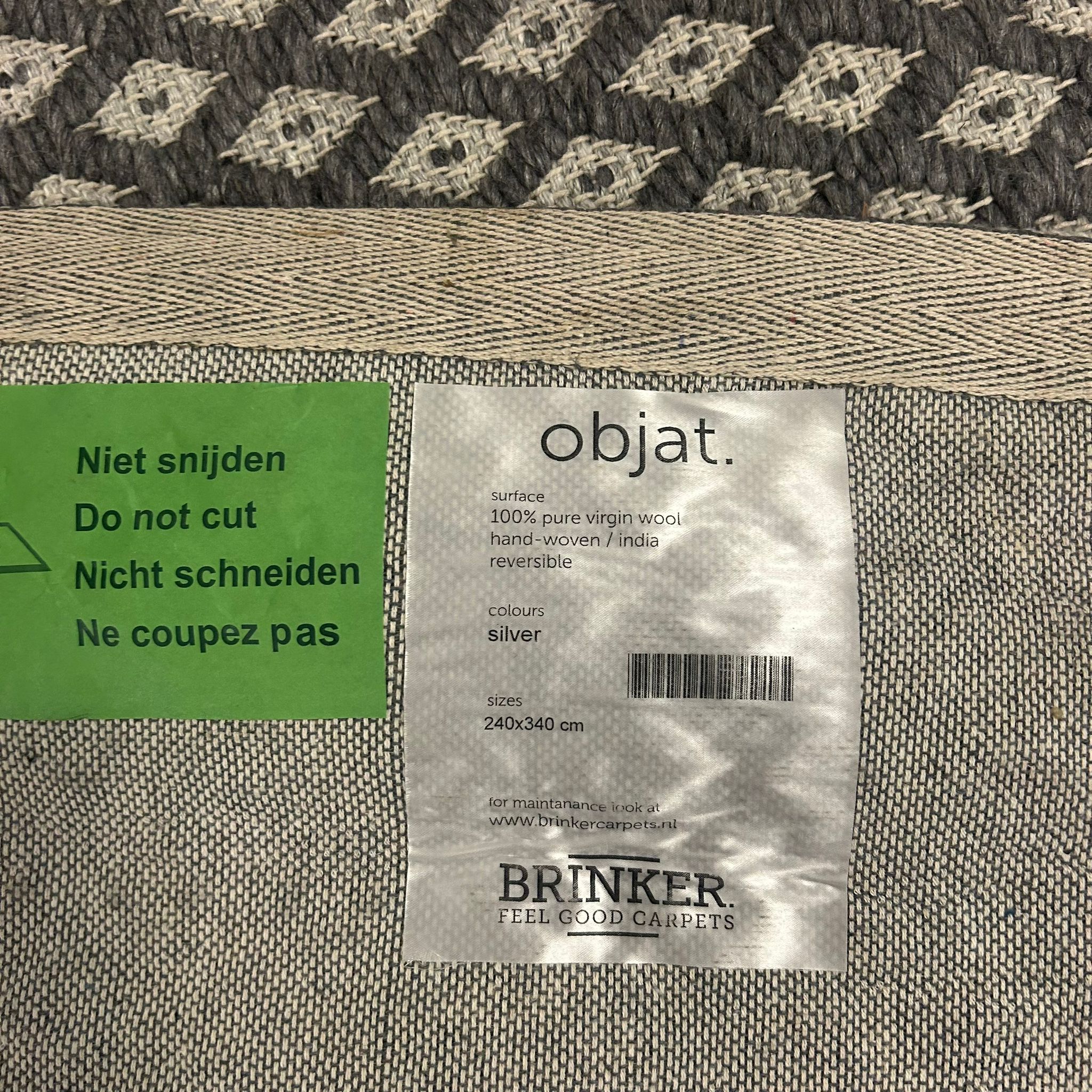 Brinker Carpets Objat Silver Vloerkleed - 240x340cm