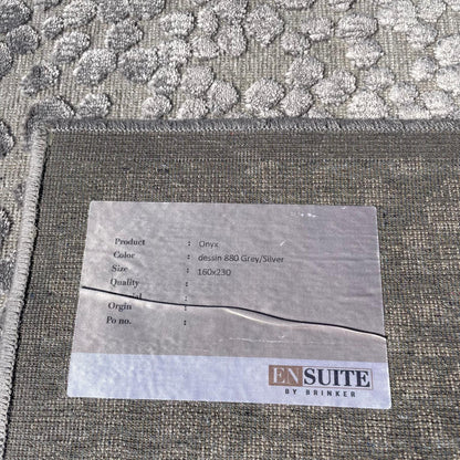 Brinker Carpets Onyx Dessin 880 Grey Silver Vloerkleed - 160x230cm