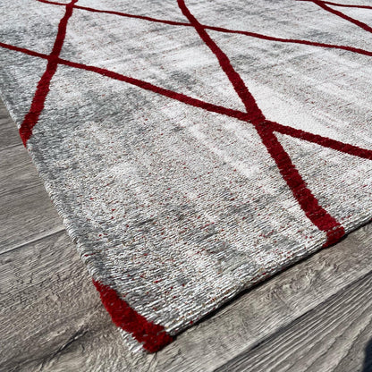 Brinker Carpets Retro Collection Cross Silver Red Vloerkleed - 170x230cm
