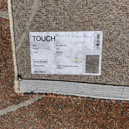 Brinker Carpets Touch 118 Brown Stone Ivory Vloerkleed - 160x230cm