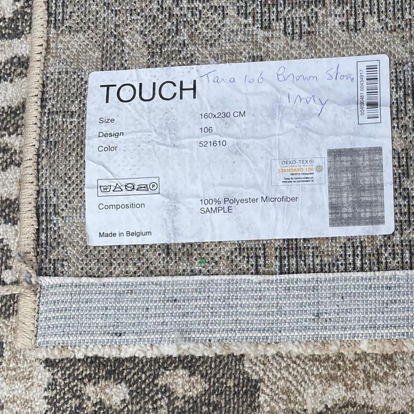 Brinker Carpets Touch Tara 106 Brown Stone Ivory Vloerkleed - 160x230cm