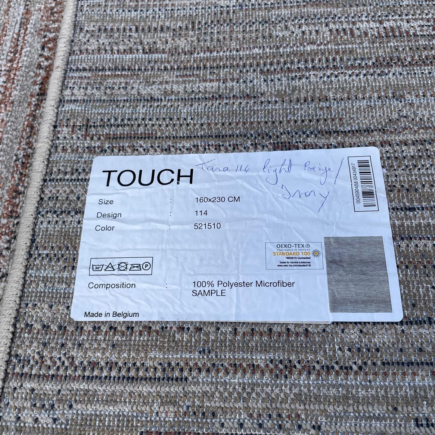Brinker Carpets Touch Tara 114 Light Beige Ivory Vloerkleed - 160x230cm