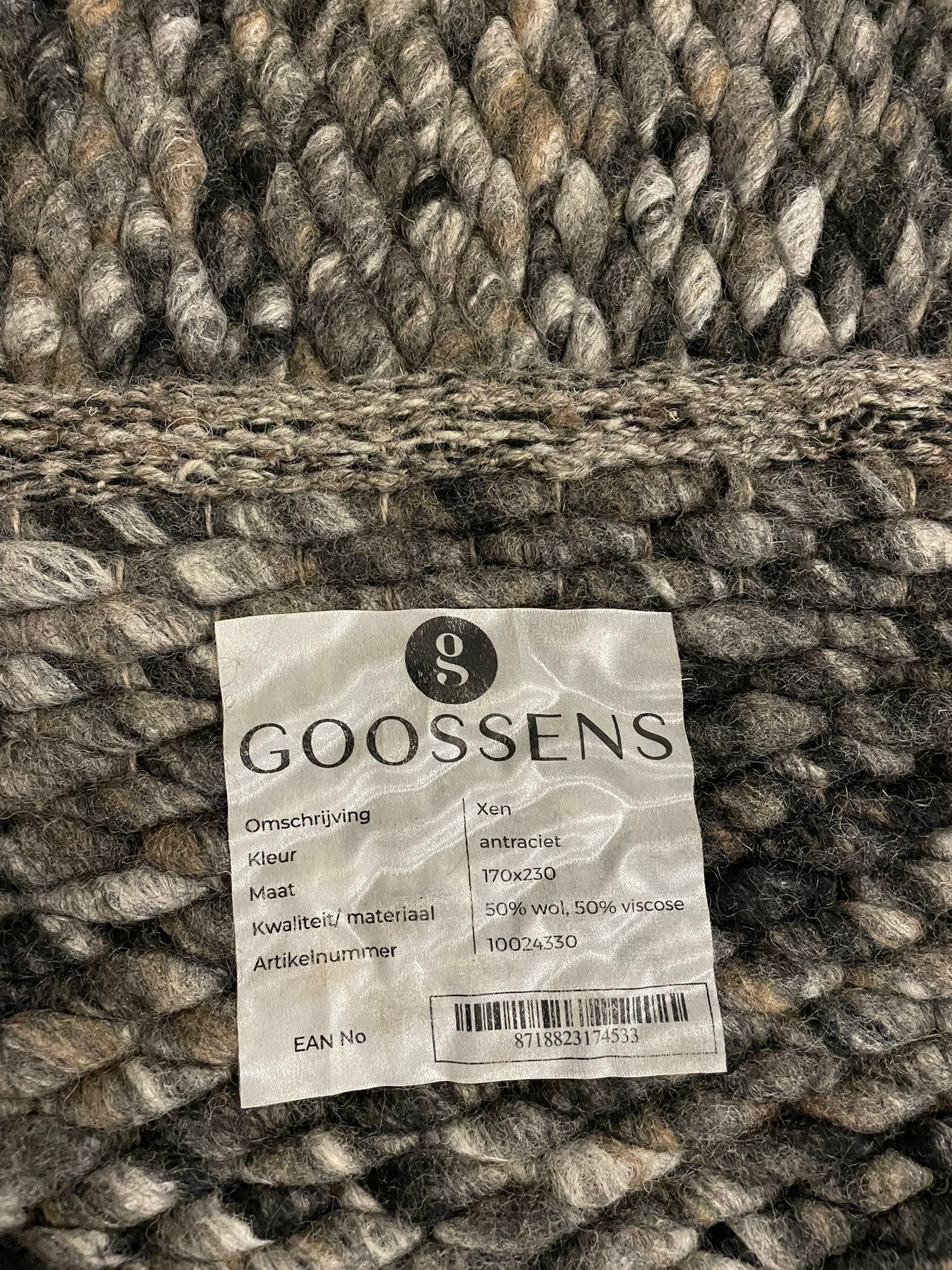 Goossens Xen Antraciet Vloerkleed - 170x230cm