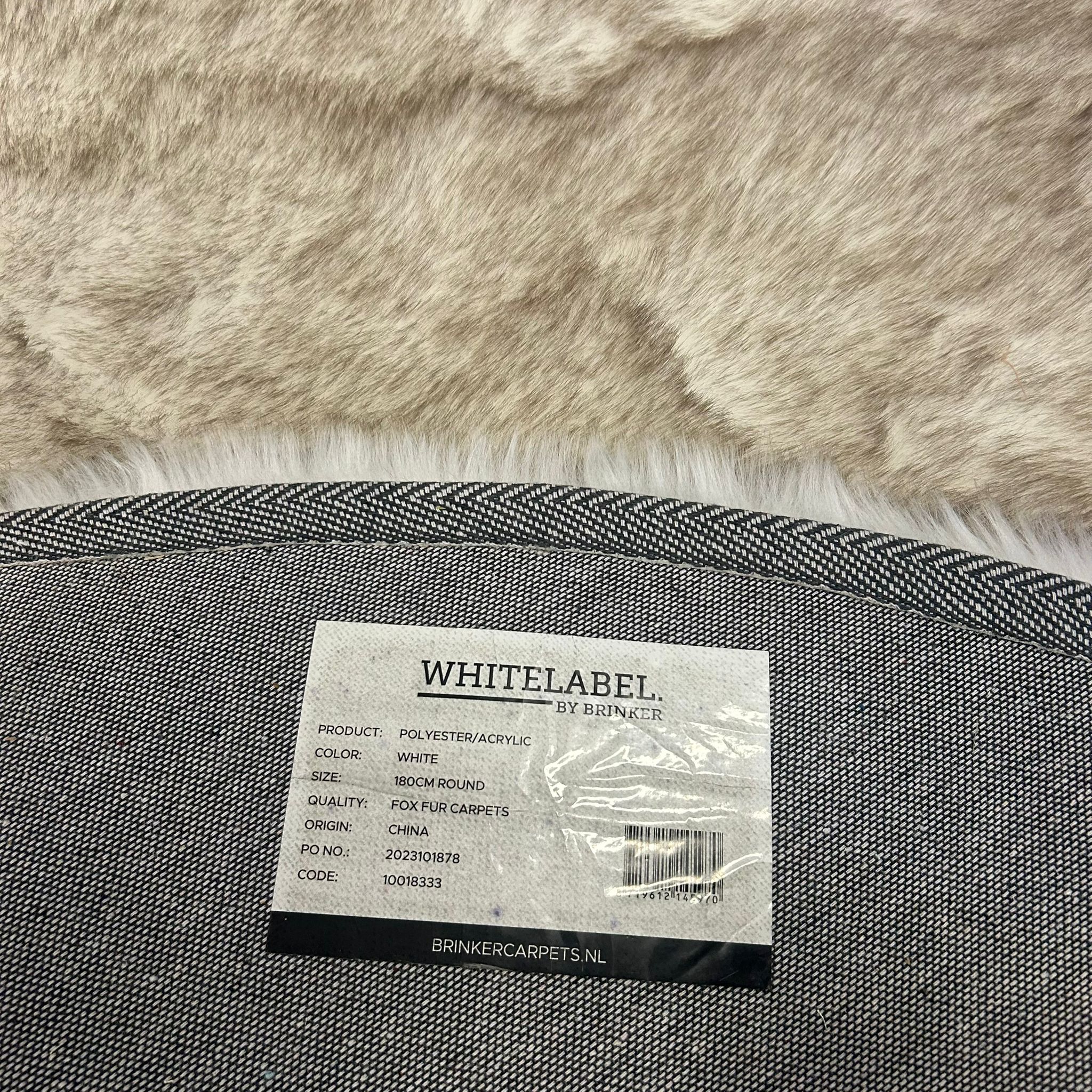 Brinker Carpets Fluffy White - 180x180cm