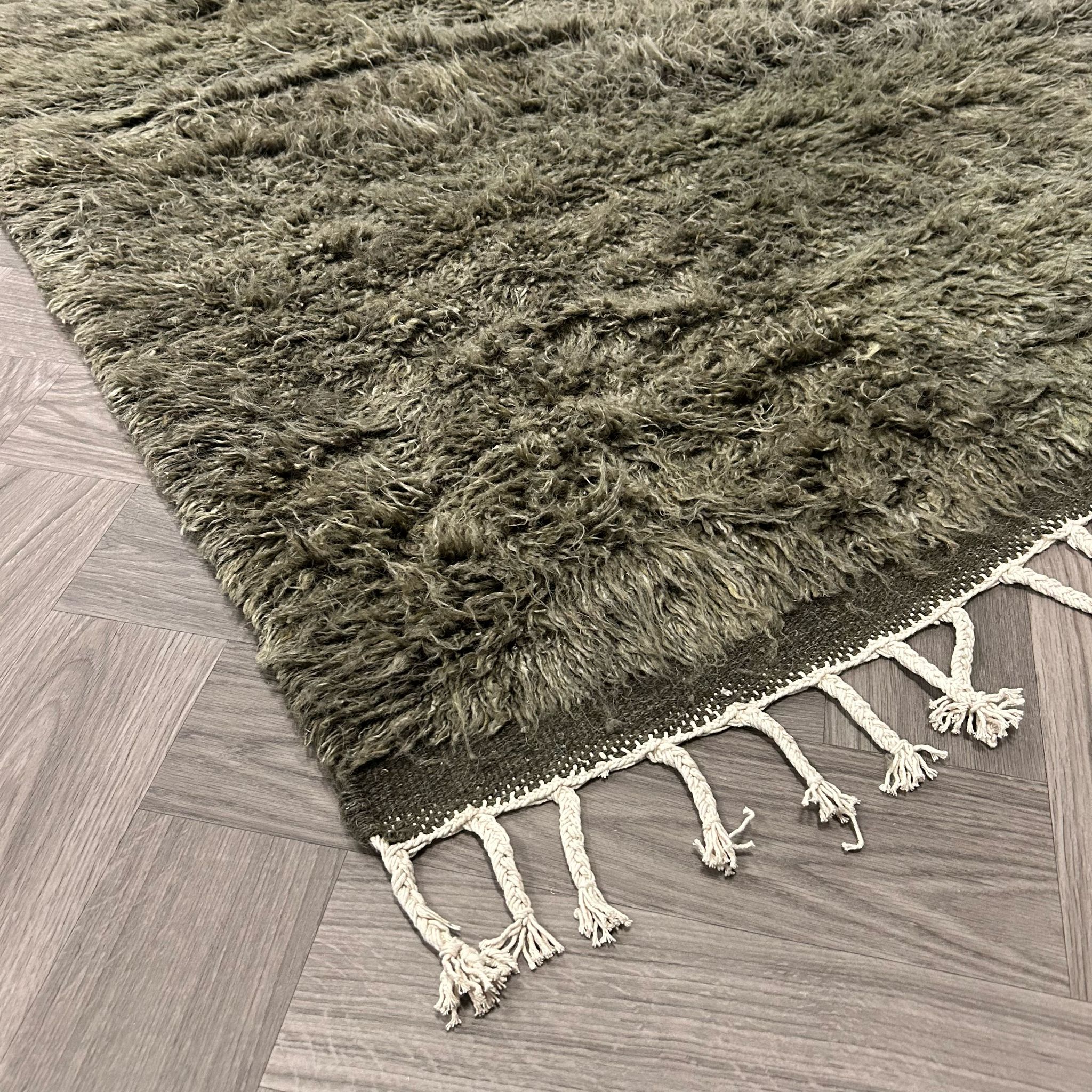 Brinker Afghano Forest Green Vloerkleed - 200x300cm - QF Living